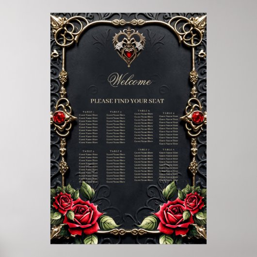 Prachtig gotisch hart poster (Voorkant)