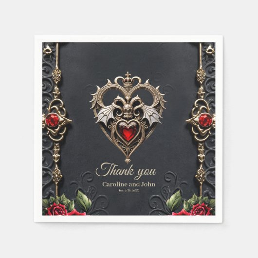 Prachtig gotisch hart servet (Voorkant)