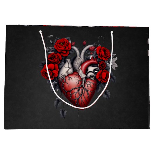 Prachtig gotisch Victoriaans hart Groot Cadeauzakje (Achterkant)