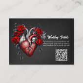 Prachtig gotisch Victoriaans hart Informatiekaartje (Voorkant)