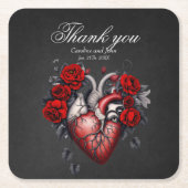 Prachtig gotisch Victoriaans hart Kartonnen Onderzetters (Voorkant)