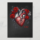 Prachtig gotisch Victoriaans hart Menu (Achterkant)