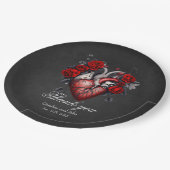 Prachtig gotisch Victoriaans hart Papieren Bordje (Gekanteld)