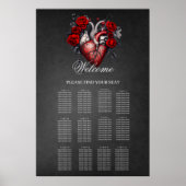 Prachtig gotisch Victoriaans hart Poster (Voorkant)