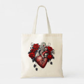 Prachtig gotisch Victoriaans hart Tote Bag (Achterkant)