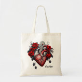 Prachtig gotisch Victoriaans hart Tote Bag (Voorkant)