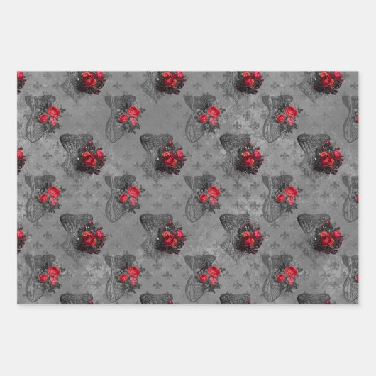 Prachtig gotische schedels en Design Inpakpapier Vel (Voorkant 2)