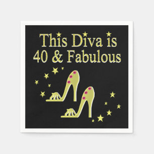 PRACHTIG GOUD 40 EN FANTASTISCH DESIGN SERVETTEN