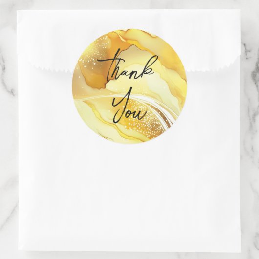 Prachtig goud dank u stickers (Tas)