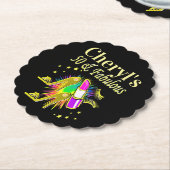 PRACHTIG GOUD GEPERSONALISEERD 50 JAAR OUD KARTONNEN ONDERZETTERS (Gekanteld)