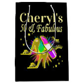 PRACHTIG GOUD GEPERSONALISEERD 50 JAAR OUD MEDIUM CADEAUZAKJE (Voorkant)