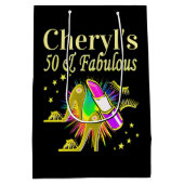 PRACHTIG GOUD GEPERSONALISEERD 50 JAAR OUD MEDIUM CADEAUZAKJE (Achterkant)