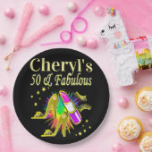 PRACHTIG GOUD GEPERSONALISEERD 50 JAAR OUD PAPIEREN BORDJE (Feest)