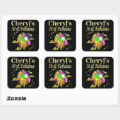 PRACHTIG GOUD GEPERSONALISEERD 50 JAAR OUD VIERKANTE STICKER (Vel)