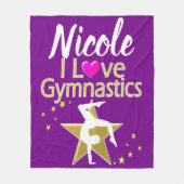 PRACHTIG GOUD IK HOU VAN GYMNASTIEK DESIGN FLEECE DEKEN (Voorkant)