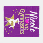 PRACHTIG GOUD IK HOU VAN GYMNASTIEK DESIGN FLEECE DEKEN (Voorkant (Horizontaal))