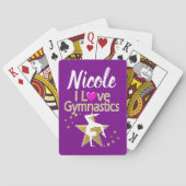 PRACHTIG GOUD IK HOU VAN GYMNASTIEK DESIGN POKERKAARTEN (Achterkant)