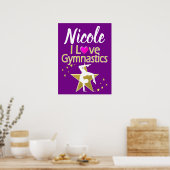 PRACHTIG GOUD IK HOU VAN GYMNASTIEK DESIGN POSTER (Keuken)