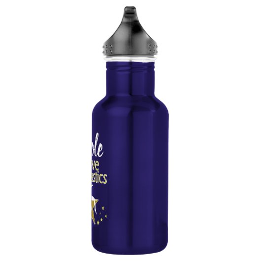 PRACHTIG GOUD IK HOU VAN GYMNASTIEK DESIGN WATERFLES  (Rechts)