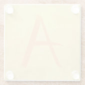 Prachtig goud monogram glazen onderzetter (Achterkant)