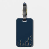 Prachtig gouden Art Deco tulpen Bagagelabel (Achterkant verticaal)