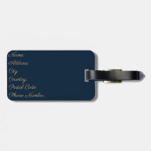 Prachtig gouden Art Deco tulpen Bagagelabel (Achterkant horizontaal)