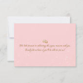 Prachtig - Gouden Roze RSVP 2 Kaartje (Achterkant)