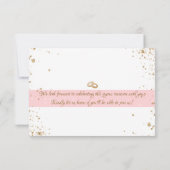 Prachtig - Gouden Roze RSVP 3 Kaartje (Achterkant)