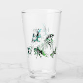 Prachtig gouden visglas glas (Achterkant)