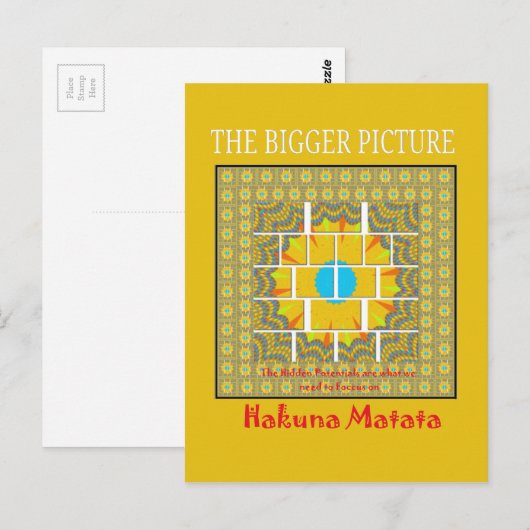 Prachtig goudgeel verbazingwekkend grafisch ontwer briefkaart (Voorkant / Achterkant)