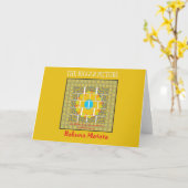 Prachtig goudgeel verbazingwekkend grafisch ontwer kaart (Gele Bloem)