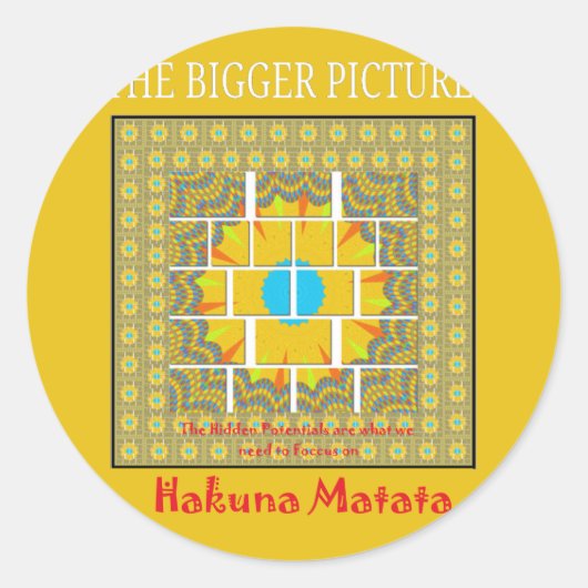 Prachtig goudgeel verbazingwekkend grafisch ontwer ronde sticker (Voorkant)