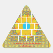 Prachtig goudgeel verbazingwekkend grafisch ontwer sticker (Voorkant)