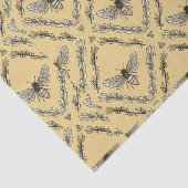 Prachtig grafisch handgeschreven bijenpatroon tissuepapier (Detail)