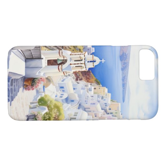 Prachtig Grieks eiland ontwerp Case-Mate iPhone Case (Achterkant (Horizontaal))