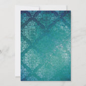 Prachtig groen damast wit Vrijgezellenfeest Kaart (Achterkant)