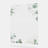 Prachtig groen Elegantie Grote bruiloft teken Acryl Bord (Hoek)