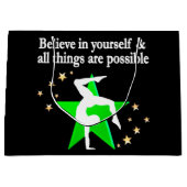 PRACHTIG GROEN GYMNASTIEK ONTWERP GROOT CADEAUZAKJE (Voorkant)