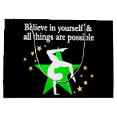 PRACHTIG GROEN GYMNASTIEK ONTWERP GROOT CADEAUZAKJE (Achterkant)