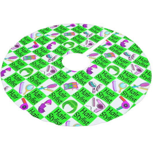 PRACHTIG GROEN HAAR STYLIST KERSTBOOM ROK (Gekanteld)