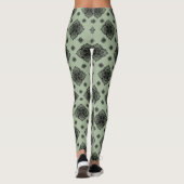 Prachtig groen Laural Mandela patroon Leggings (Achterkant)