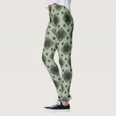 Prachtig groen Laural Mandela patroon Leggings (Links)