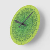 Prachtig groen-oosters ontwerp ronde klok (Hoek)