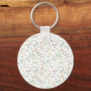 Prachtig groen Sinaasappels bloesembloempatroon Sleutelhanger