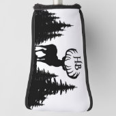 Prachtig grote gespierde bok Monogram Golfheadcover (Draai 90)