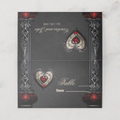 Prachtig gulle gotische hart. plaatskaartje (Buitenkant ongevouwen)