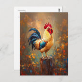 Prachtig Haan schilderij Briefkaart (Voorkant / Achterkant)