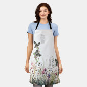 Prachtig handgeschilderd bedreigd Ceylon Roos Schort (Gedragen)