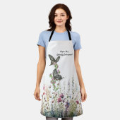 Prachtig handgeschilderd bedreigd Ceylon Roos Schort (Gedragen)