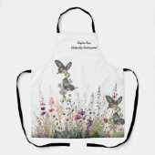 Prachtig handgeschilderd bedreigd Ceylon Roos Schort (Voorkant)